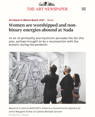 The Art Newspaper, Margret Eicher, Michael Janssen Gallery, NADA Miami 2021