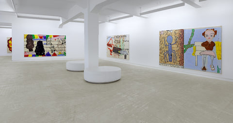 Rose Wylie, Picture on the wall..., Installation view, 2011, Galerie Michael Janssen Berlin